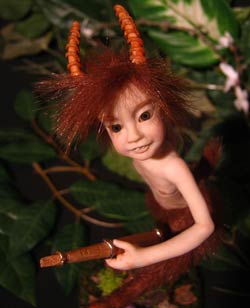 Ooak Thomas giovane Satiro con Flauto - Galleria